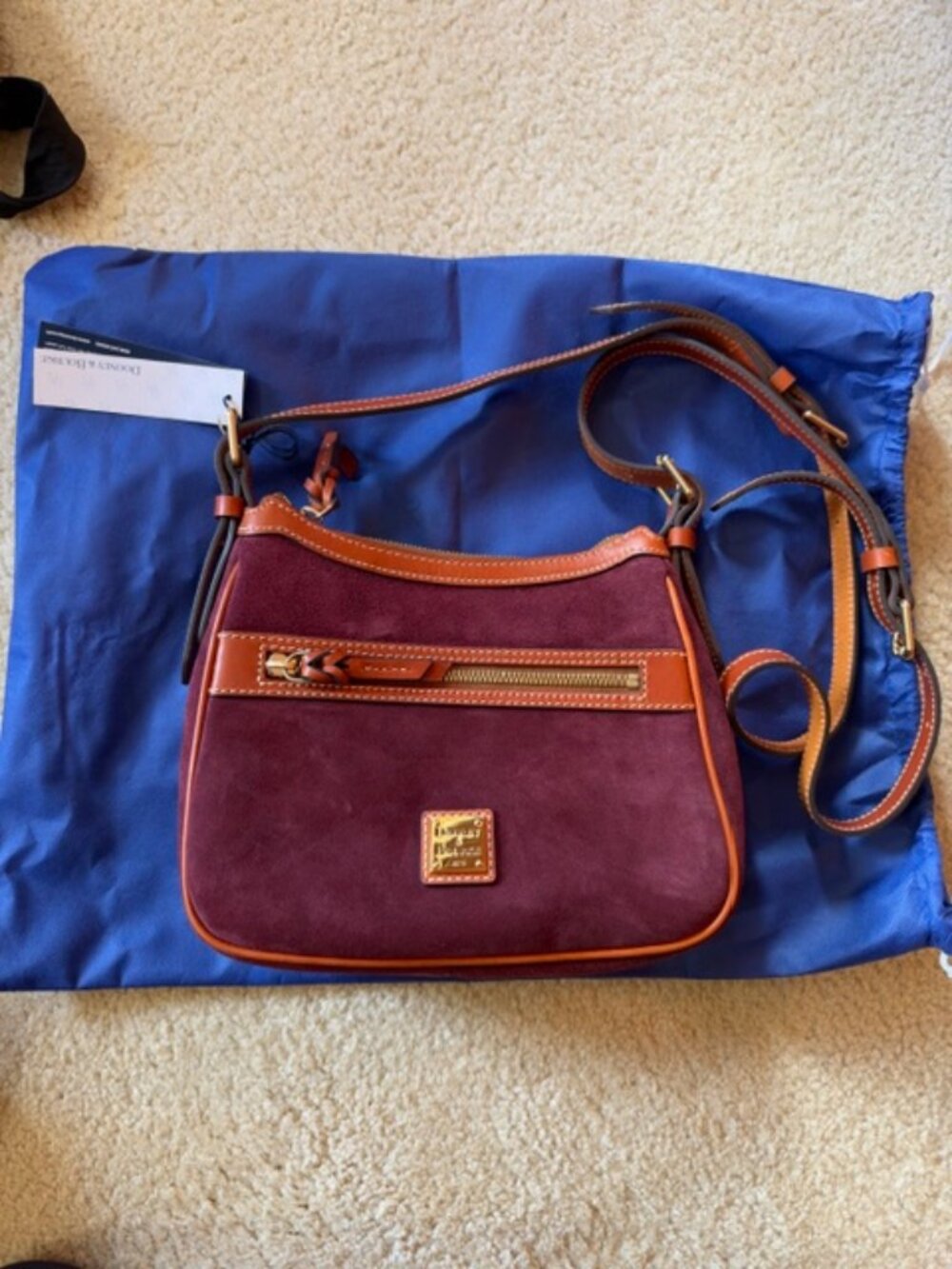 Dooney & Bourke Suede Small Presley Crossbody Bag